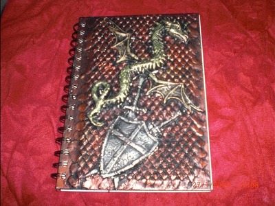 DIY - Notizbuch - Ideenbuch - Drachen , Schwert und Schild