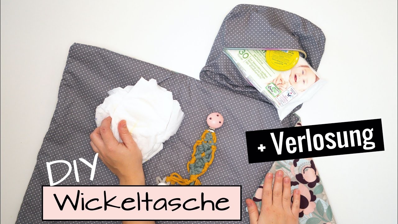 DIY Wickeltasche.Windeltasche nähen für Babyerstausstattung-Nähen für Anfänger ohne Schnittmuster