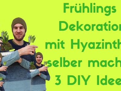 Frühlingsdeko selber machen - Deko Ideen mit Hyazinthen Pflanzen - DIY Anleitung - 3 schnelle Dekos