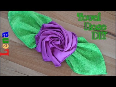 Gästetuch Rose falten ???? How to make towel rose DIY ???? роза из полотенца