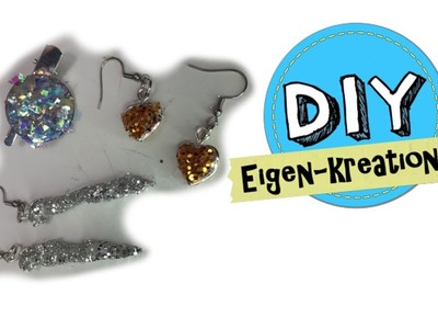 Heißklebepistole Schmuck I Glitzerschmuck schnell selber gemacht I DIY Eigen Kreationen