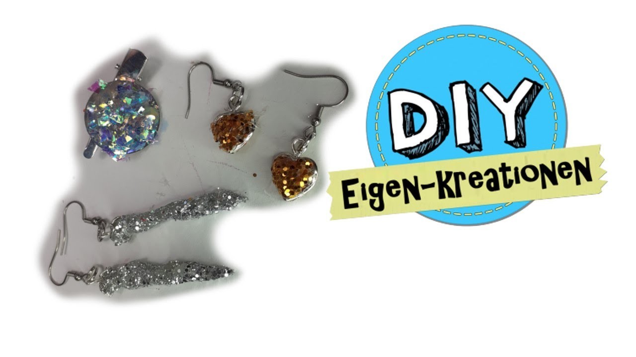 Heißklebepistole Schmuck I Glitzerschmuck schnell selber gemacht I DIY Eigen Kreationen