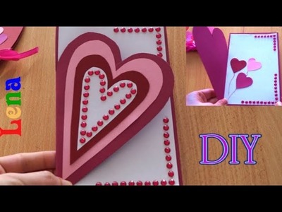 Herz Karte basteln ❤️ DIY Valentines Day Heart Card diy ❤️ Как сделать валентинку