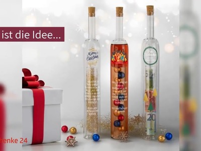 Hohlraumflasche Weihnachten mit Wunschtext von Geschenke 24