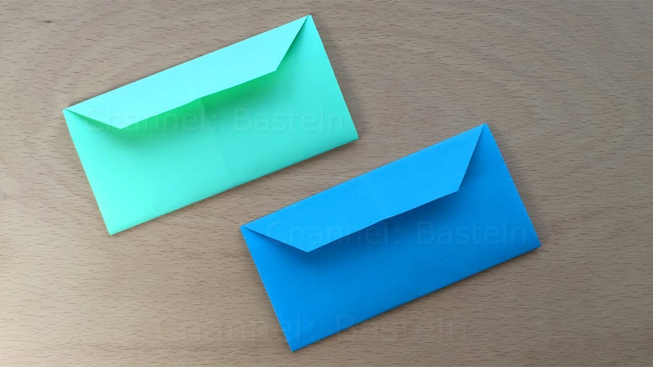 Origami Briefumschlag falten ✉️ Kuvert basteln mit Papier - Brief selber machen - Bastelideen
