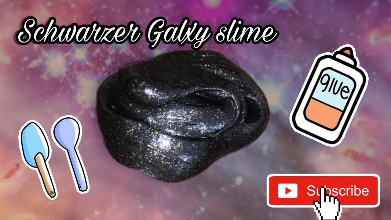 Schwarzer Galaxy Slime selber machen. Crispy Tv