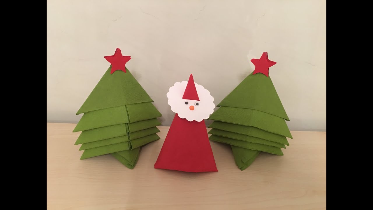 Tannenbaum aus Servietten selber basteln | Ideal zur Weihnachtszeit