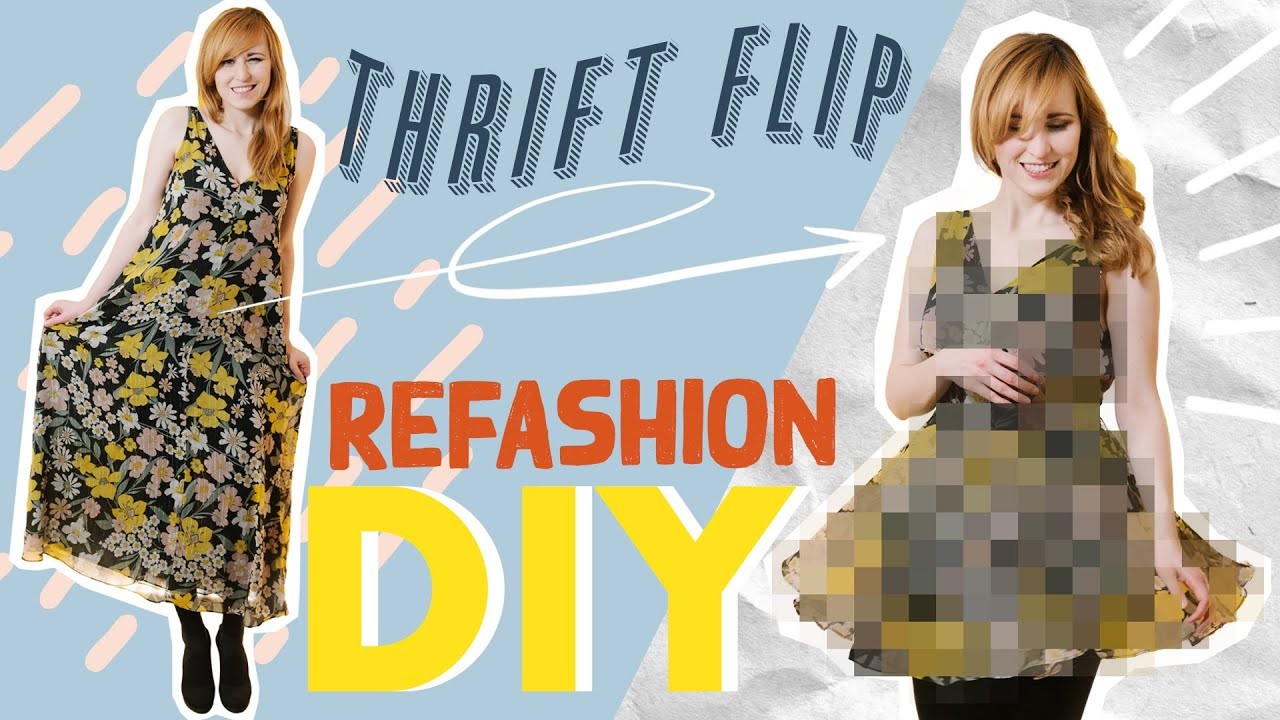 Webvideopreis Kleid Upcycling - Refashion DIY Kleid nähen, VORHER | NACHHER Look