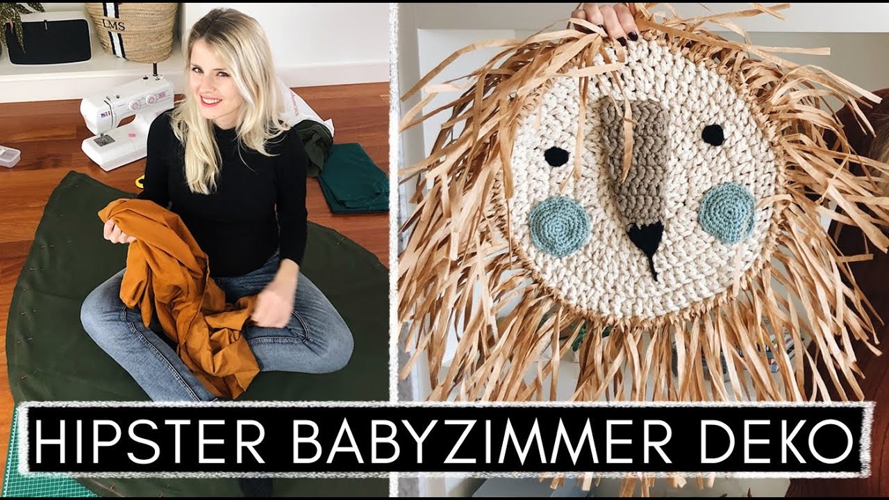 DIY HIPSTER Kinderzimmer Deko: Häkel-Löwe und Baby-Krabbeldecke selber machen