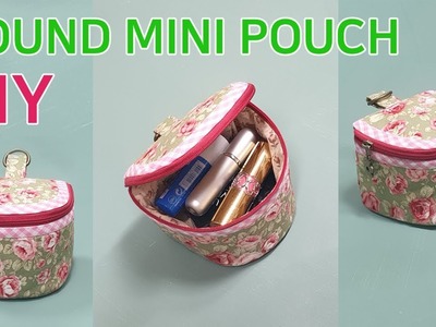 DIY Round mini pouch.Make a cute round pouch.미니 원형 파우치 만들기.귀여운 파우치.Mache einen süßen runden Beutel
