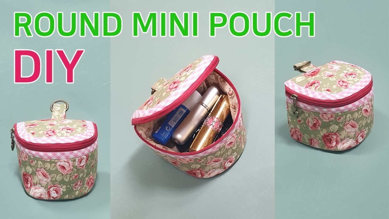DIY Round mini pouch.Make a cute round pouch.미니 원형 파우치 만들기.귀여운 파우치.Mache einen süßen runden Beutel