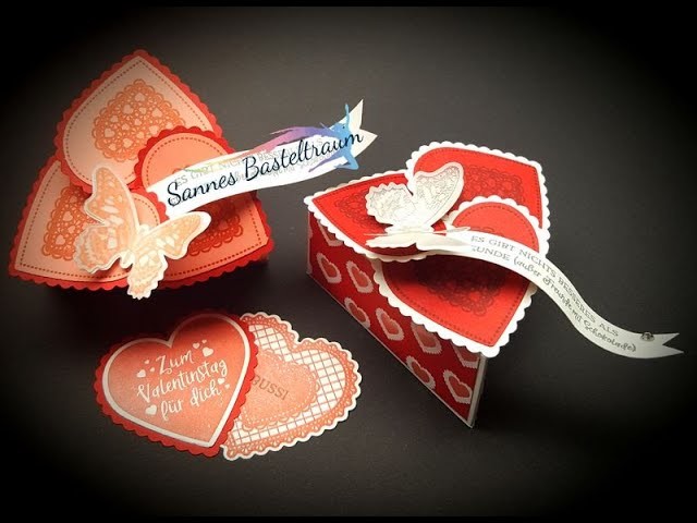 Dreiecksbox mit Herzverschluss. Stampin`Up!. Herzlich. Valentinstag