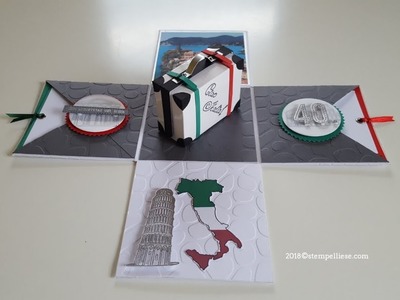 Explosionsbox - Geldgeschenk für eine Italienreise