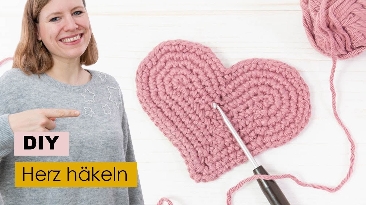 Herz häkeln | DIY Geschenk zum Valentinstag