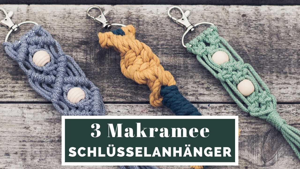 Makramee Schlüsselanhänger: 3 Varianten | MAKRAMEE | muckout.de