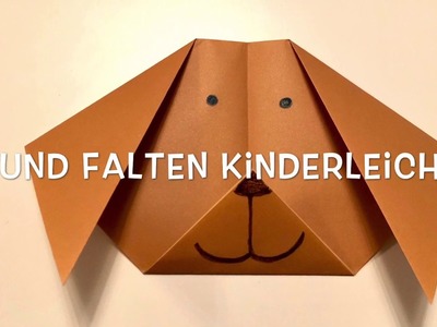 Origami Hund leicht selber falten - Papierhund - basteln mit Papier für Kinder - DIY оригами