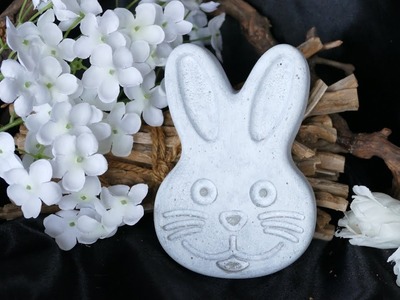 Osterhase aus Beton – DIY Frühlingsdeko – Easter bunny made of concrete