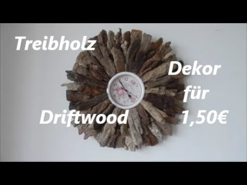 Uhrenumrandung aus Treibholz