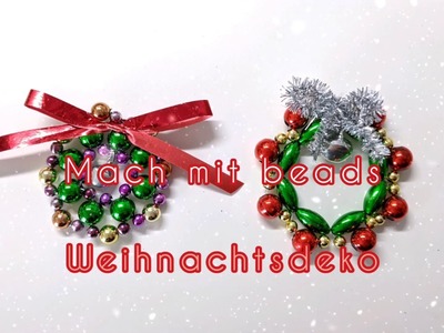 Weihnachten Kranz aus Perlen. MACH MIT BEADS. Schlüsselanhänger, Dekoration, Geschenk