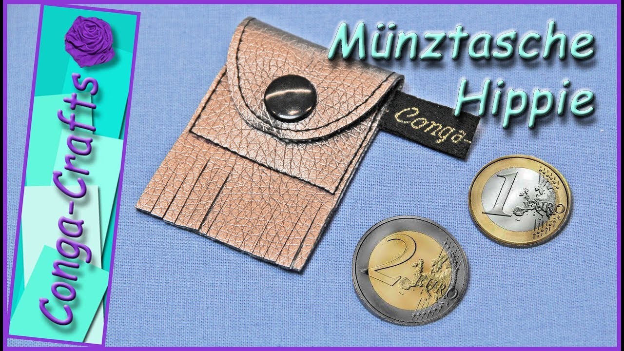 #110 - Münztäschle. Notfalltäschle Hippie DIY sew mini coin purse Hippie