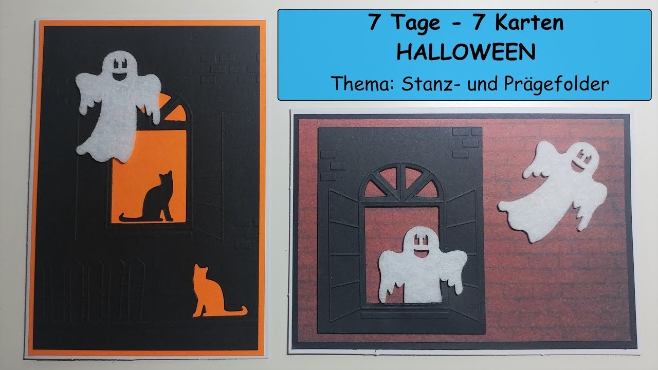 7 Tage 7 Karten Halloween #4 Stanzfolder von Action. Watch me Craft. Karten basteln Serie Tutorial