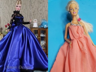 AMAZING DOLL CRAFTS; DIY Barbie Clothes ???? ???? Barbie Tutorial & 6