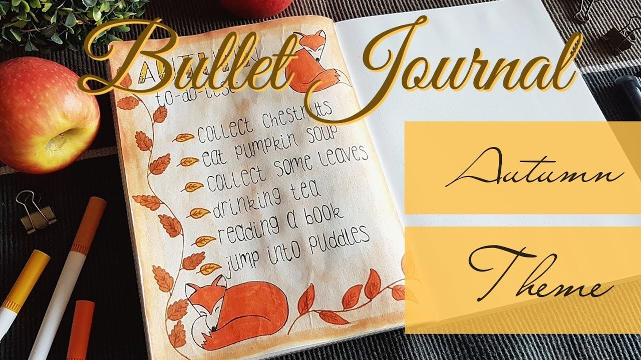 Bullet Journal | How to draw a sweet little fox | Autumn Theme | Bujo Herbst Ideen