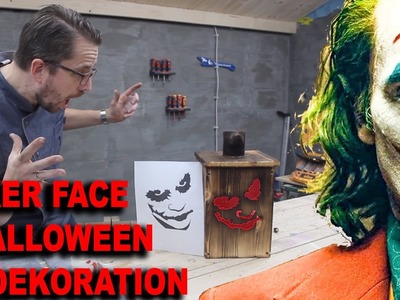 DIY Halloween Joker Face Deko aus Holz⎮Jokerface Windlicht Joker Halloween tutorial⎮tobiebel