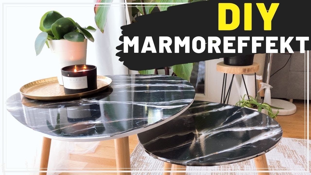 DIY RESIN ART TISCH Marmoroptik (Epoxitharz Tutorial einfach) Marble Table