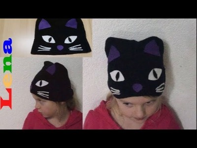 Katzen Mütze selber machen - how to make a cat hat - как сделать шапку кошки
