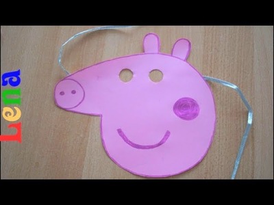Peppa Wutz Maske basteln ???? How to make Peppa Pig Mask DIY ???? как сделать маску свинки пеппы