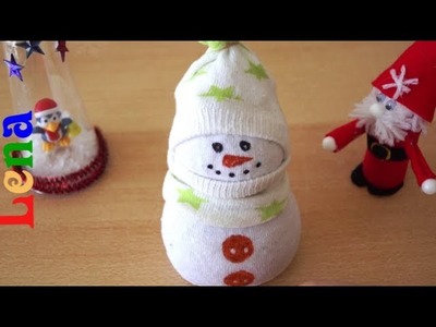 Socken Schneemann basteln ⛄ How to make Sock snowman ⛄ снеговик из носка без шитья