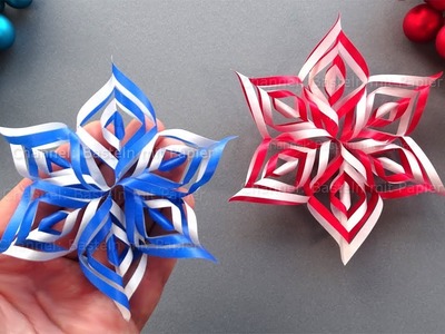 Weihnachtsdeko selber machen: Sterne basteln für Weihnachten mit Papier ⭐ Schneeflocken