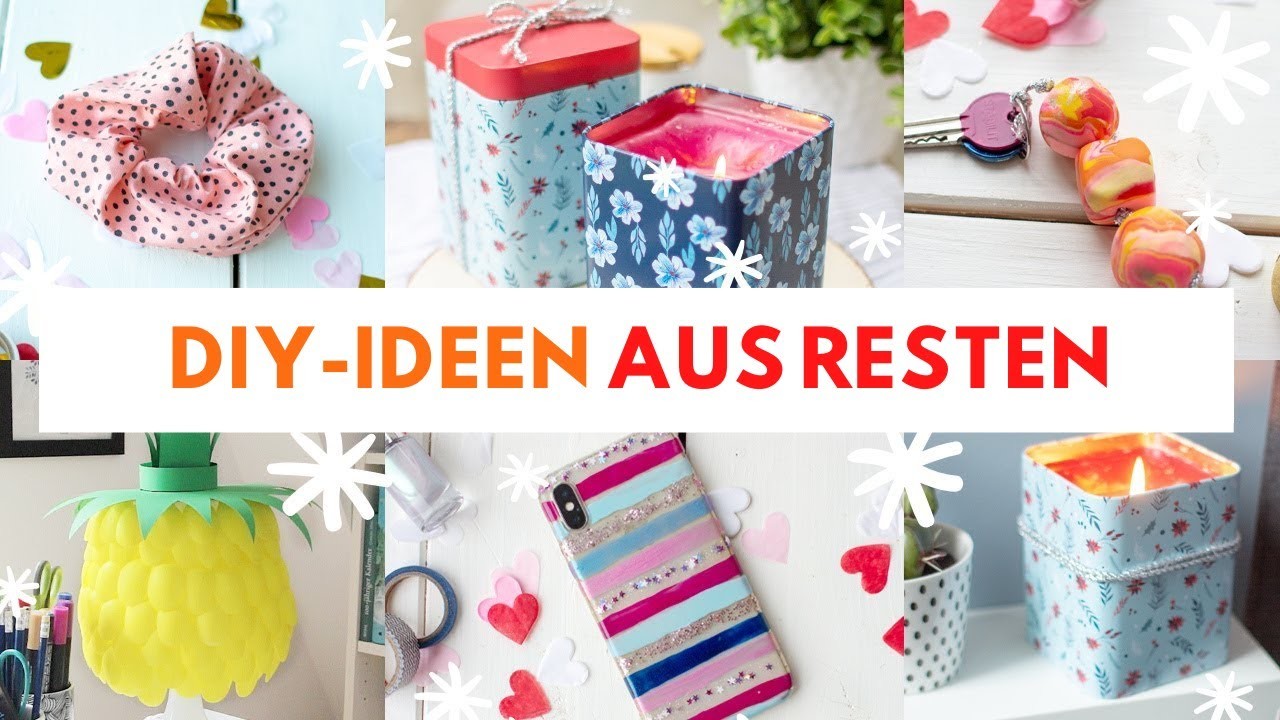 5 DIY's aus RESTEN! | Upcycling-Ideen | Scrunchies, Kerzen, Handyhülle. 