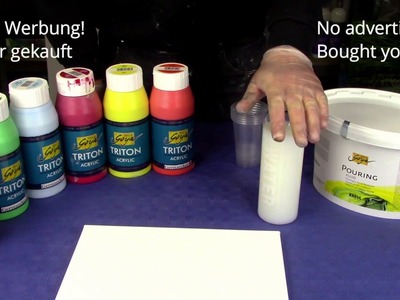 Acryl gießen (413)  Test Solo Goya Pouring Medium mit Cell Creator