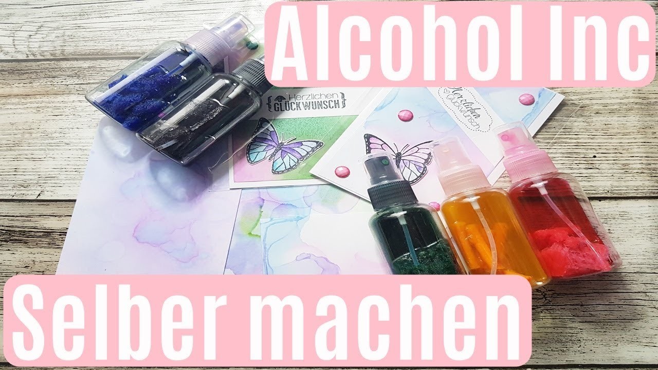 Alcohol Incs selber machen ✿ Hintergründe gestalten ✿ Basteln mit Papier ✿ Karten basteln