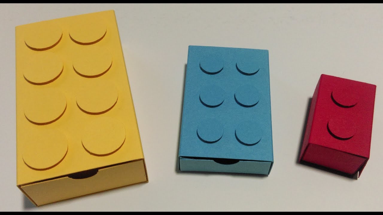 Anleitung Projekt #86: Legosteine aus Papier. 3 versch. Größen