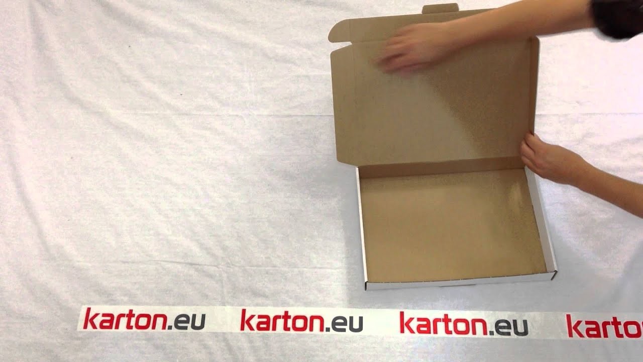 Aufbauanleitung Maxibrief 350x250x50 mm von www.karton.eu