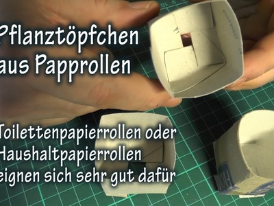 Bastelanleitung Toilettenpapierrollen Töpfe