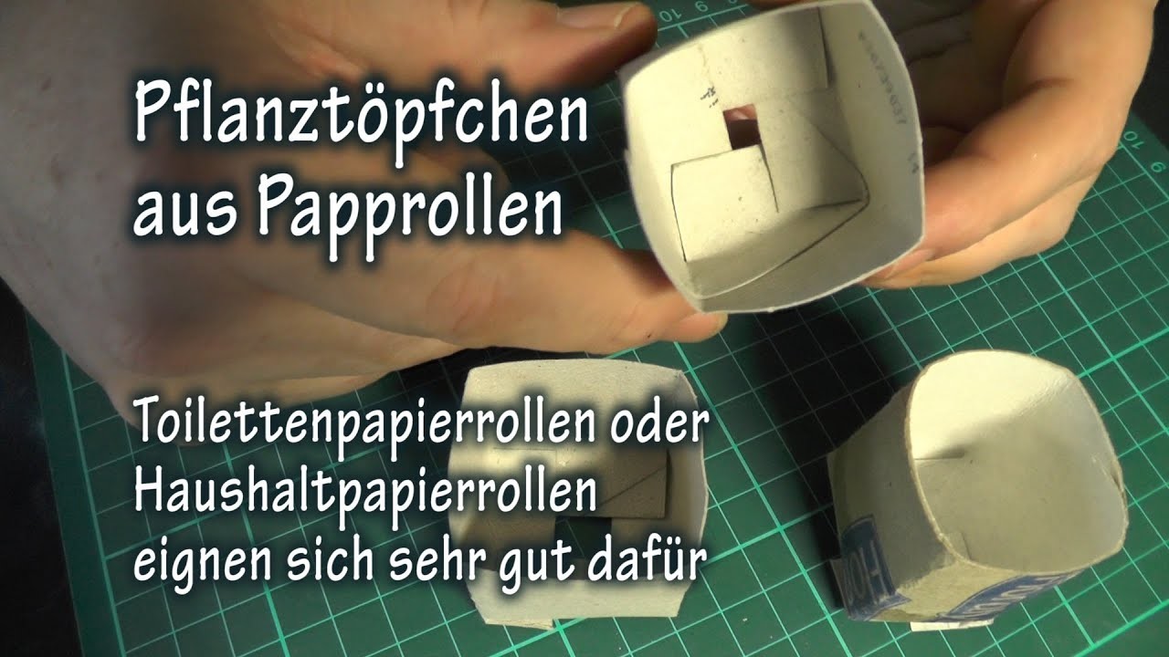 Bastelanleitung Toilettenpapierrollen Töpfe