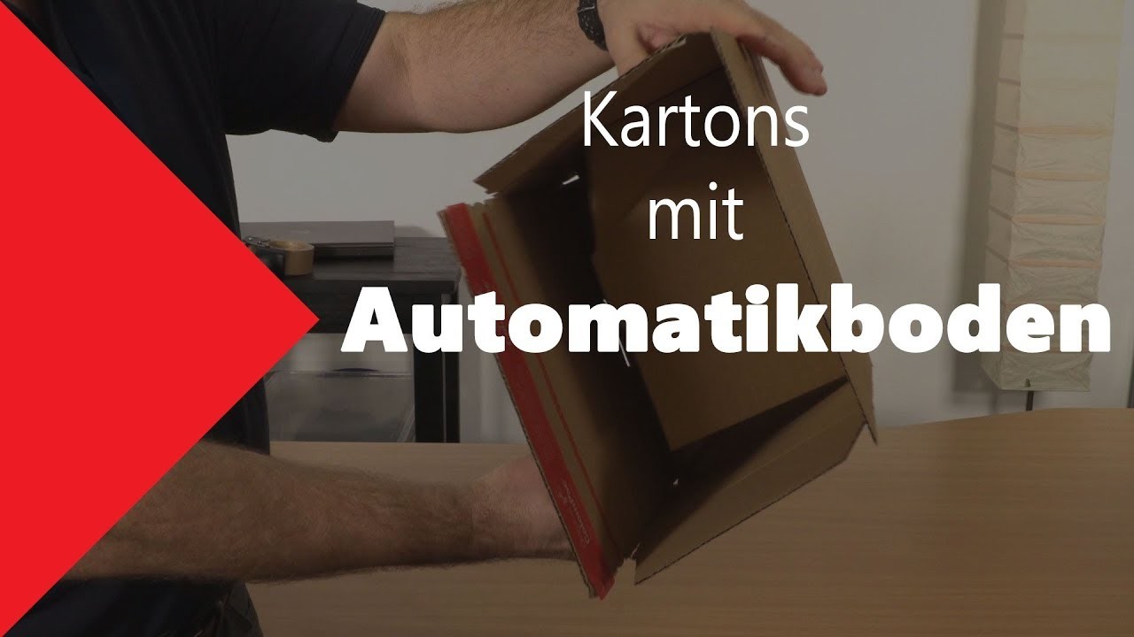 Effektiver verpacken | Kartons mit Automatikboden & Klebestreifen