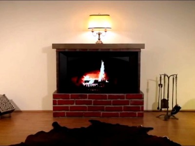 Ein offener Kamin aus Pappkarton zum Selbermachen