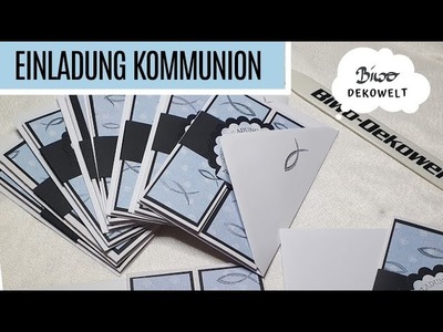 Einfache Karte Einladung Kommunion
