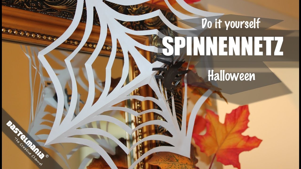 Halloween Spinnennetz . Papierspinnennetz. spider's web. Halloween Deko
