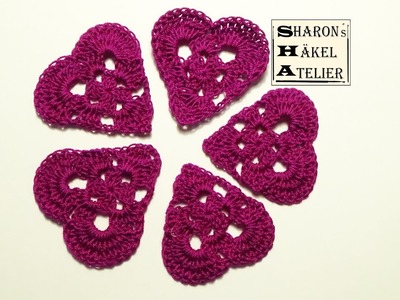 Herz häkeln - Patchwork häkeln | Rechtshänder