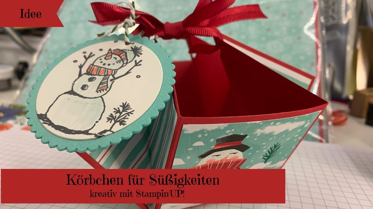 Körbchen für Süssigkeiten mit Produkten von Stampin'UP!