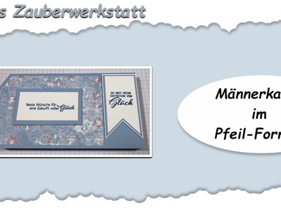 Männerkarte in Pfeilform