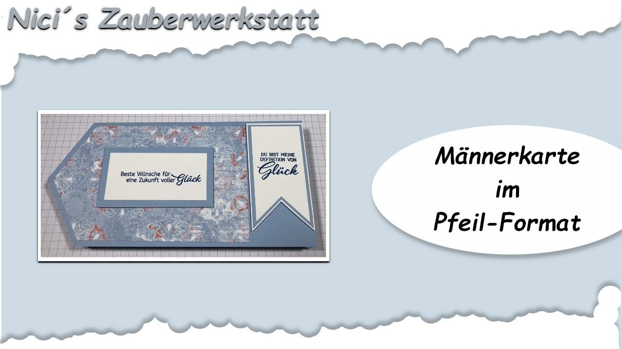 Männerkarte in Pfeilform