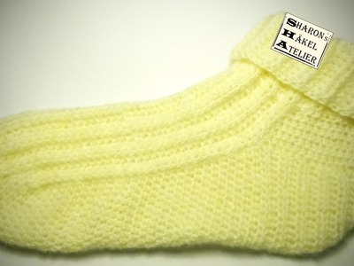 Ripp Socke Häkeln | Rechtshänder