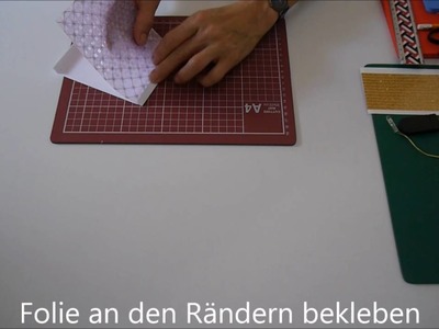 Tischleuchte selber basteln aus Pappe und Folie